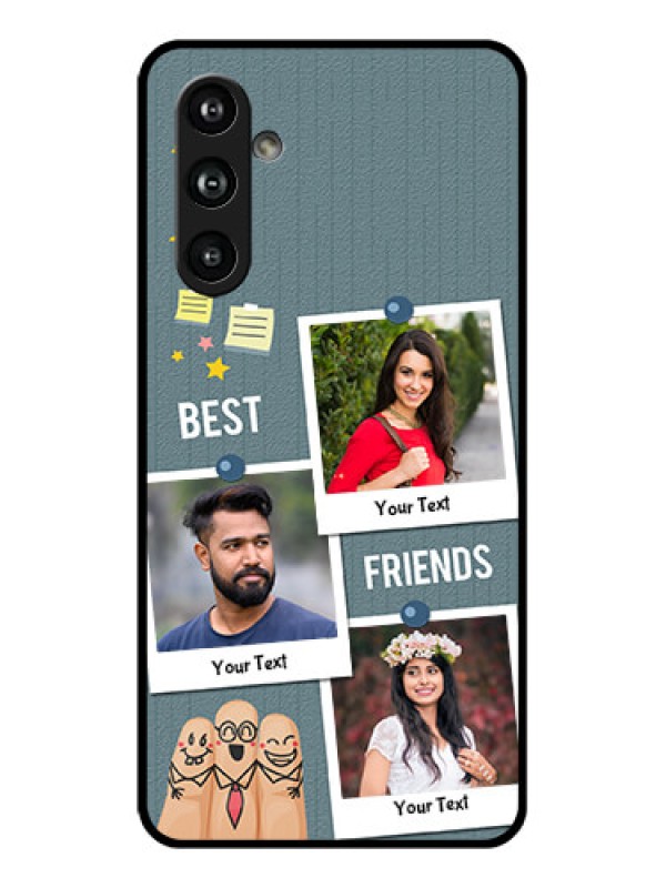 Custom Samsung Galaxy F54 5G Custom Glass Phone Case - Sticky Frames And Friendship Design
