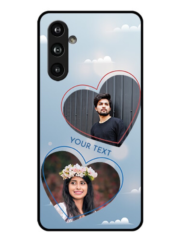 Custom Samsung Galaxy F54 5G Custom Glass Phone Case - Blue Color Couple Design