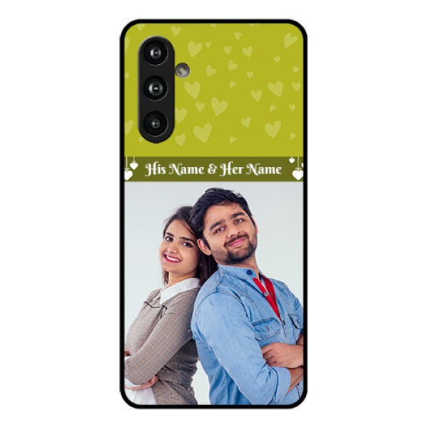 Samsung Galaxy F54 5G Custom Glass Phone Case - You & Me Heart Design Samsung Galaxy F54 5G Custom Glass Phone Case - You & Me Heart Design