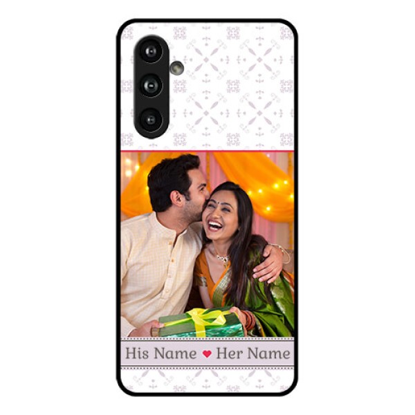 Samsung Galaxy F54 5G Custom Glass Phone Case - With Photo And Ethnic Design Samsung Galaxy F54 5G Custom Glass Phone Case - With Photo And Ethnic Design