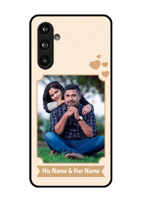 Samsung Galaxy F54 5G Custom Glass Phone Case - With Confetti Love Design