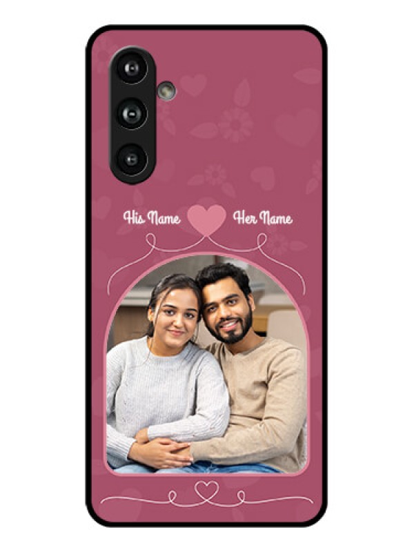 Custom Samsung Galaxy F54 5G Custom Glass Phone Case - Love Floral Design