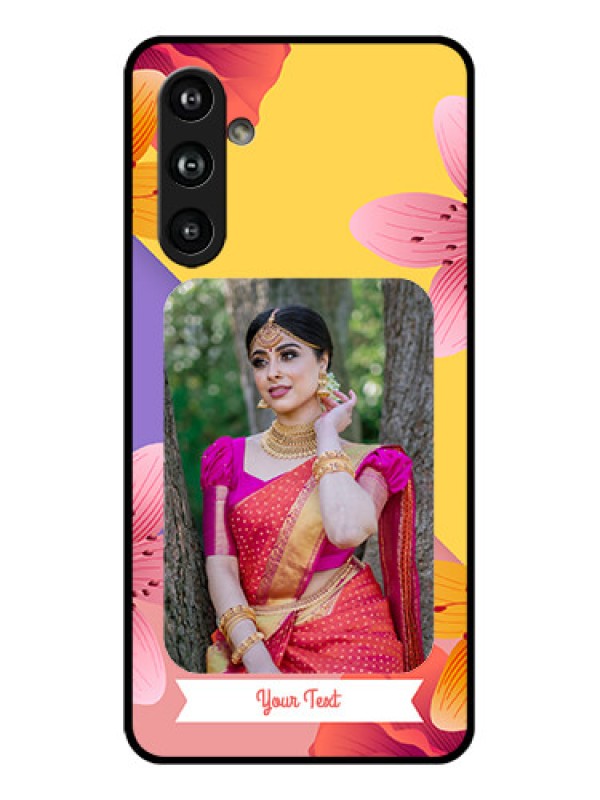 Custom Samsung Galaxy F54 5G Custom Glass Phone Case - 3 Image With Vintage Floral Design