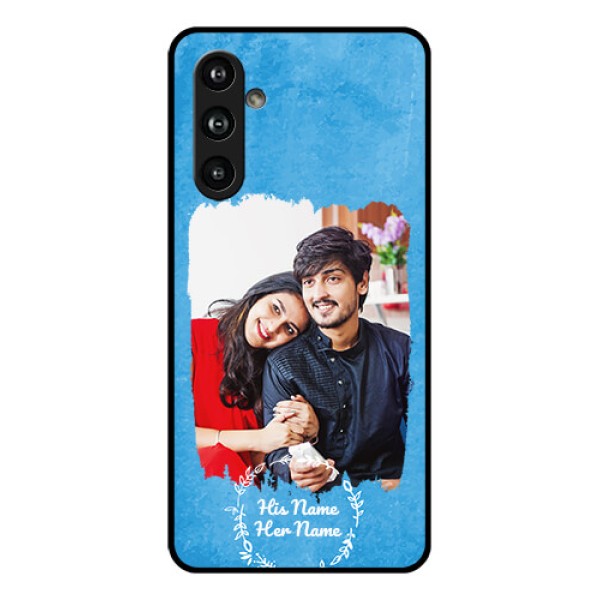 Galaxy F54 5G Custom Glass Phone Case - Blue Color Vintage Design