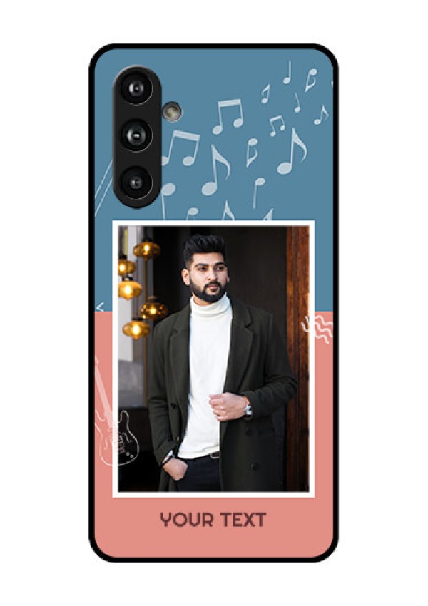 Samsung Galaxy F54 5G Custom Glass Phone Case - With Color Musical Note Design