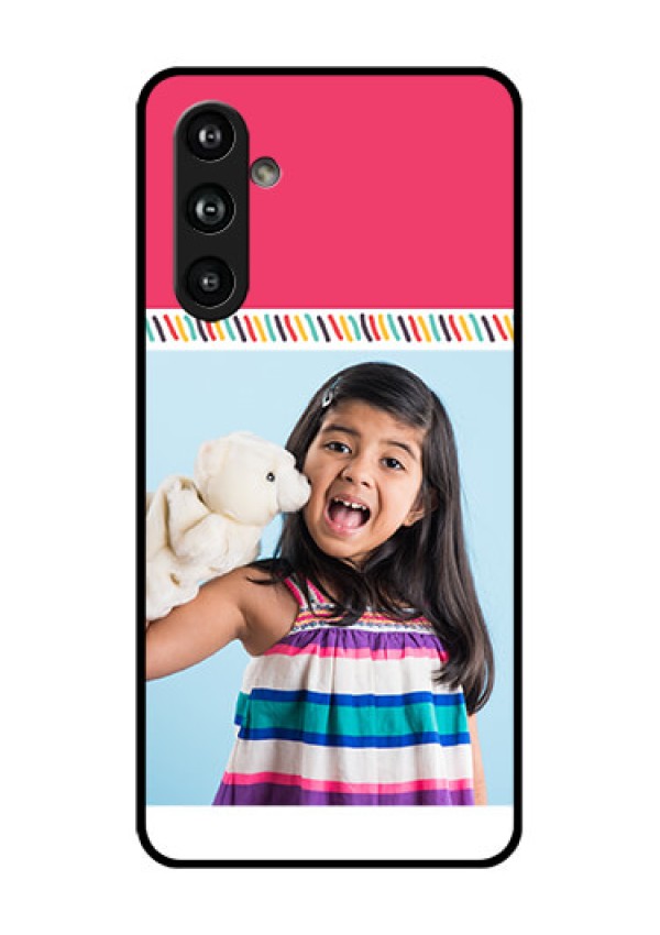 Samsung Galaxy F54 5G Custom Glass Phone Case - Line Art Design
