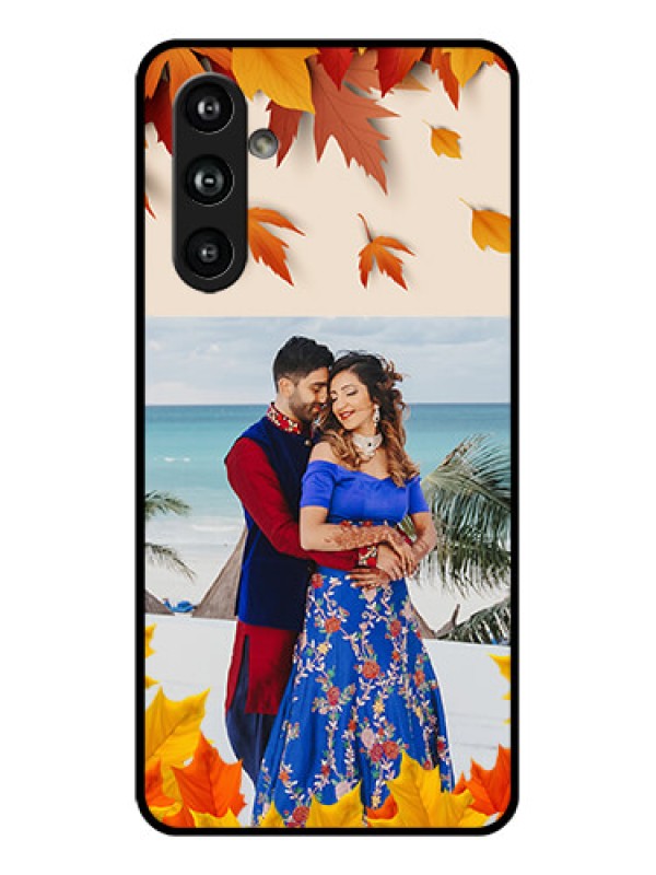 Custom Samsung Galaxy F54 5G Custom Glass Phone Case - Autumn Maple Leaves Design