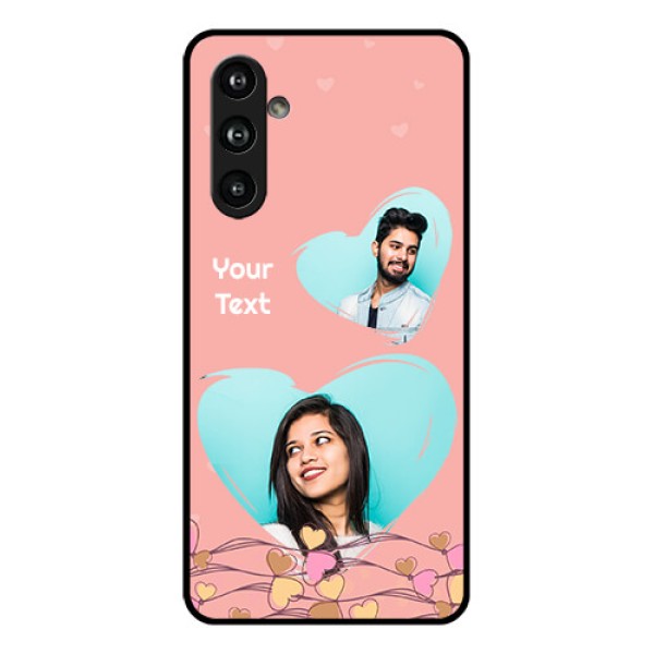 Samsung Galaxy F54 5G Custom Glass Phone Case - Love Doodle Design