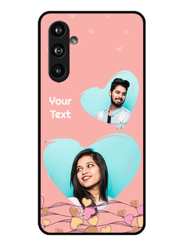 Custom Samsung Galaxy F54 5G Custom Glass Phone Case - Love Doodle Design