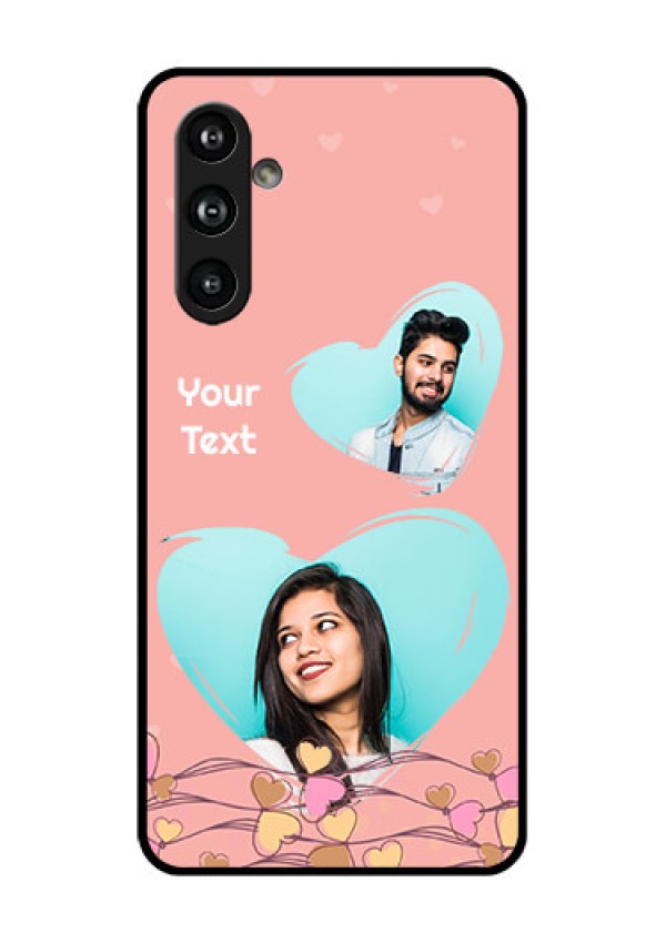 Samsung Galaxy F54 5G Custom Glass Phone Case - Love Doodle Design