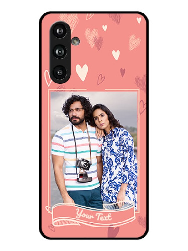 Custom Samsung Galaxy F54 5G Custom Glass Phone Case - Love Doodle Art Design