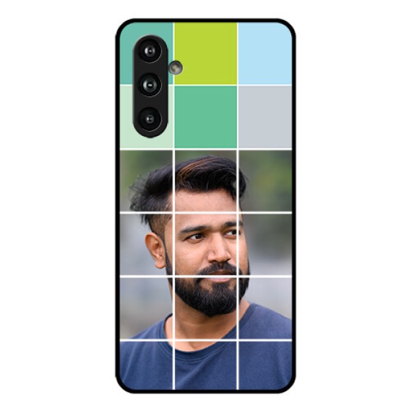 Samsung Galaxy F54 5G Custom Glass Phone Case - With White Box Pattern Samsung Galaxy F54 5G Custom Glass Phone Case - With White Box Pattern
