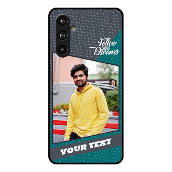 Samsung Galaxy F54 5G Custom Glass Phone Case - Background Pattern Design With Quote Samsung Galaxy F54 5G Custom Glass Phone Case - Background Pattern Design With Quote
