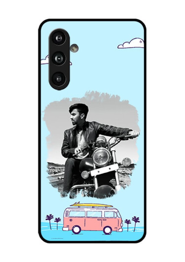 Samsung Galaxy F54 5G Custom Glass Phone Case - Travel & Adventure Design