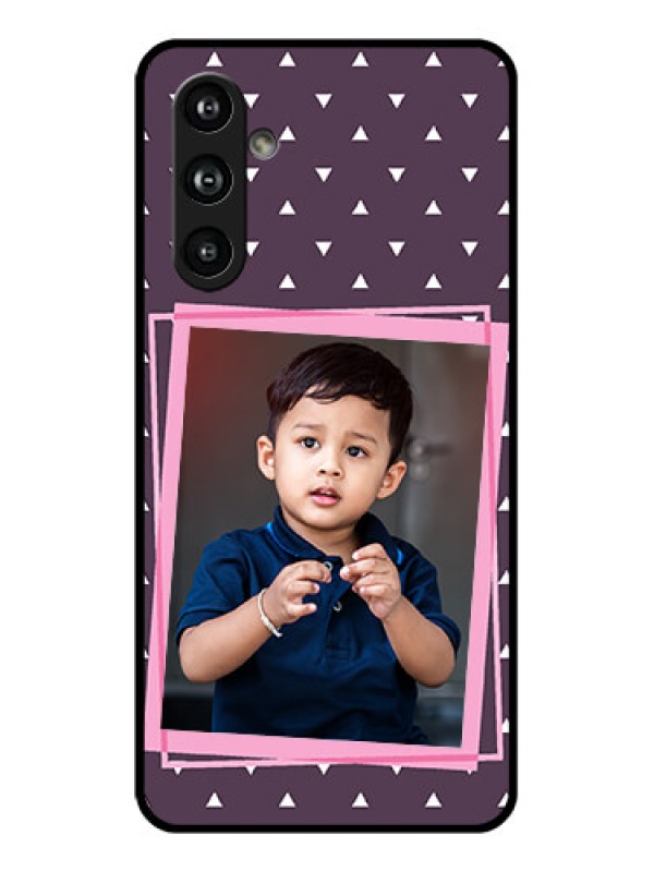 Custom Samsung Galaxy F54 5G Custom Glass Phone Case - Triangle Pattern Dotted Design