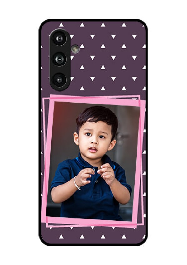 Samsung Galaxy F54 5G Custom Glass Phone Case - Triangle Pattern Dotted Design