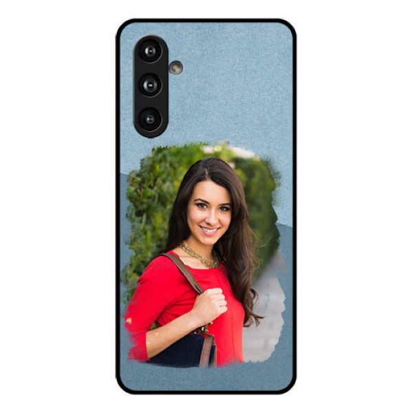 Samsung Galaxy F54 5G Custom Glass Phone Case - Grunge Line Art Design