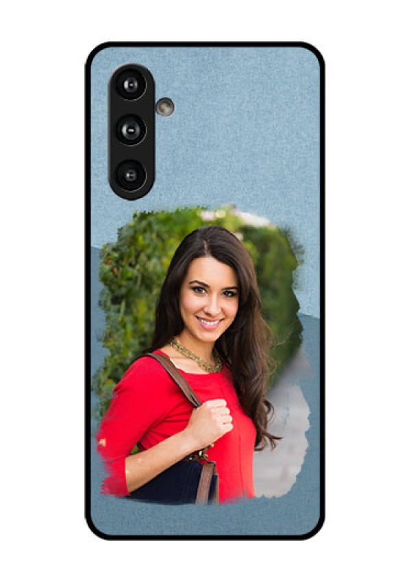 Samsung Galaxy F54 5G Custom Glass Phone Case - Grunge Line Art Design
