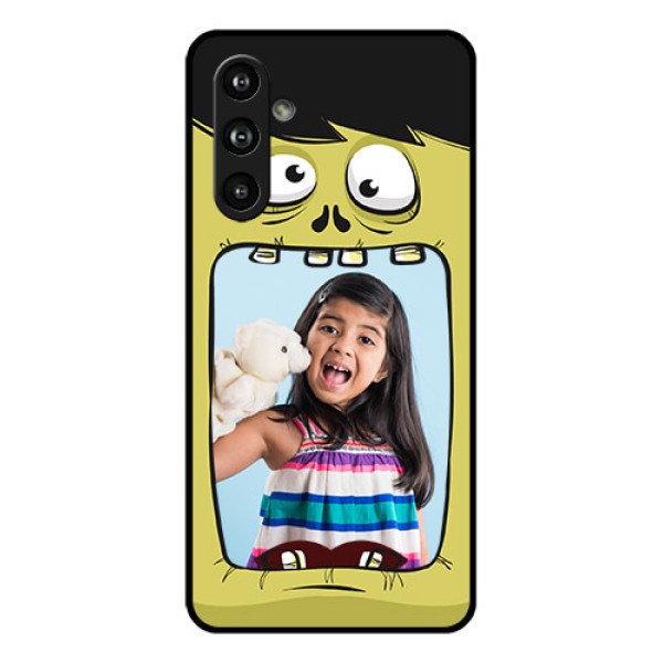 Samsung Galaxy F54 5G Custom Glass Phone Case - Cartoon Monster Back Case Design