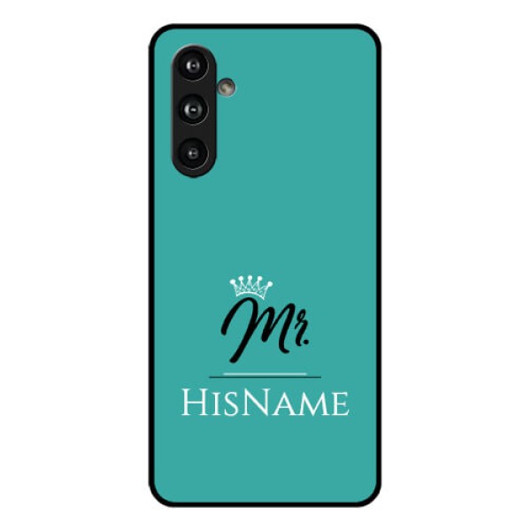 Samsung Galaxy F54 5G Custom Glass Phone Case - Mr With Name Design