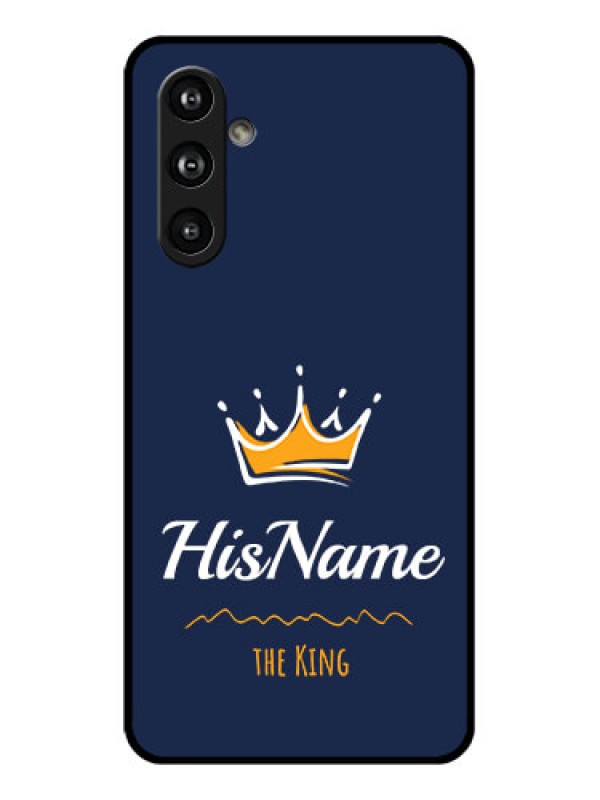 Custom Samsung Galaxy F54 5G Custom Glass Phone Case - King With Name Design