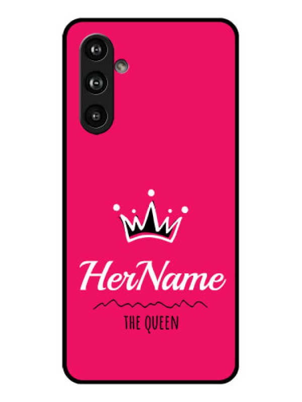 Custom Samsung Galaxy F54 5G Custom Glass Phone Case - Queen With Name Design