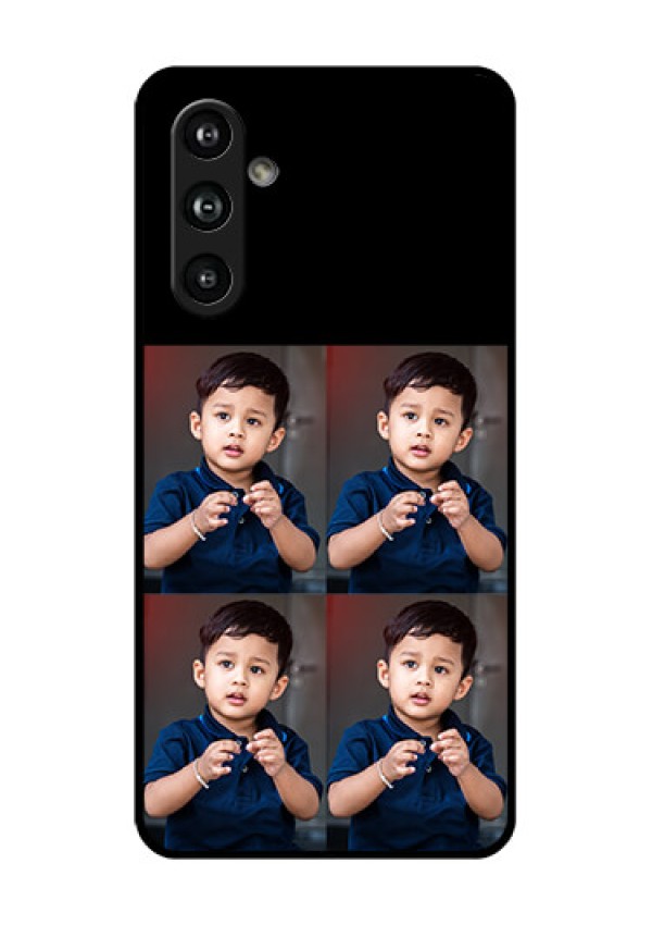 Samsung Galaxy F54 5G Custom Glass Phone Case - 4 Image Holder Design