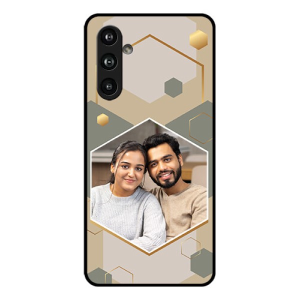 Samsung Galaxy F54 5G Custom Glass Phone Case - Stylish Hexagon Pattern Design Samsung Galaxy F54 5G Custom Glass Phone Case - Stylish Hexagon Pattern Design