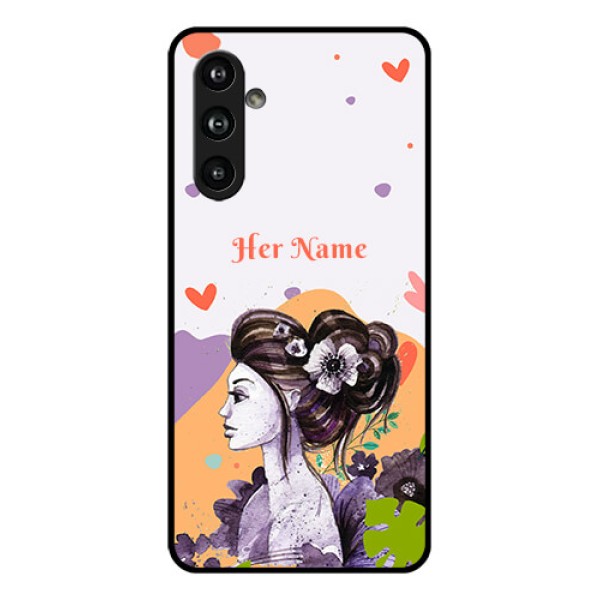 Samsung Galaxy F54 5G Custom Glass Phone Case - Woman And Nature Design Samsung Galaxy F54 5G Custom Glass Phone Case - Woman And Nature Design