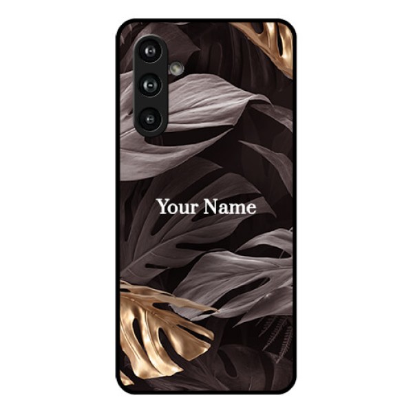 Samsung Galaxy F54 5G Custom Glass Phone Case - Wild Leaves Digital Paint Design