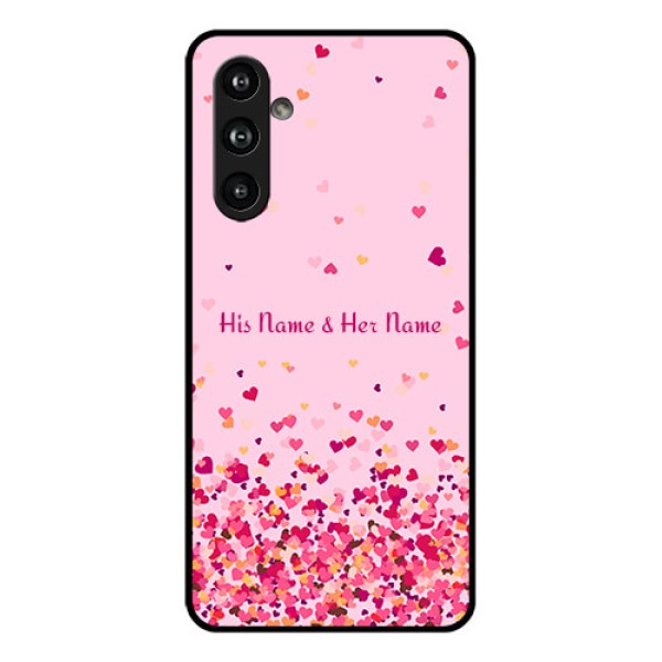 Samsung Galaxy F54 5G Custom Glass Phone Case - Floating Hearts Design Samsung Galaxy F54 5G Custom Glass Phone Case - Floating Hearts Design