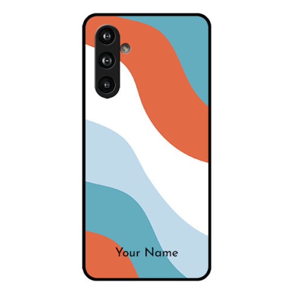 Samsung Galaxy F54 5G Custom Glass Phone Case - Coloured Waves Design