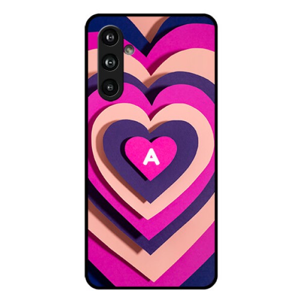Samsung Galaxy F54 5G Custom Glass Phone Case - Cute Heart Pattern Design Samsung Galaxy F54 5G Custom Glass Phone Case - Cute Heart Pattern Design