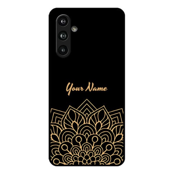 Samsung Galaxy F54 5G Custom Glass Phone Case - Golden Mandala Design
