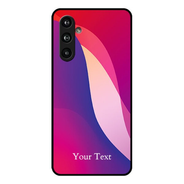 Samsung Galaxy F54 5G Custom Glass Phone Case - Digital Abstract Overlap Design