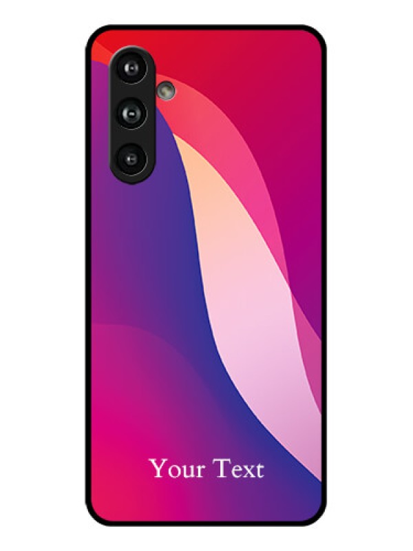 Custom Samsung Galaxy F54 5G Custom Glass Phone Case - Digital Abstract Overlap Design