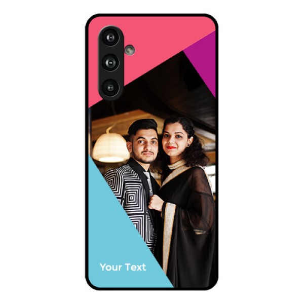 Samsung Galaxy F54 5G Custom Glass Phone Case - Stacked Triple Colour Design Samsung Galaxy F54 5G Custom Glass Phone Case - Stacked Triple Colour Design
