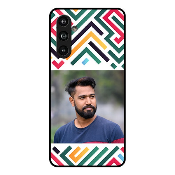 Samsung Galaxy F54 5G Custom Glass Phone Case - Colorful Maze Pattern Design Samsung Galaxy F54 5G Custom Glass Phone Case - Colorful Maze Pattern Design