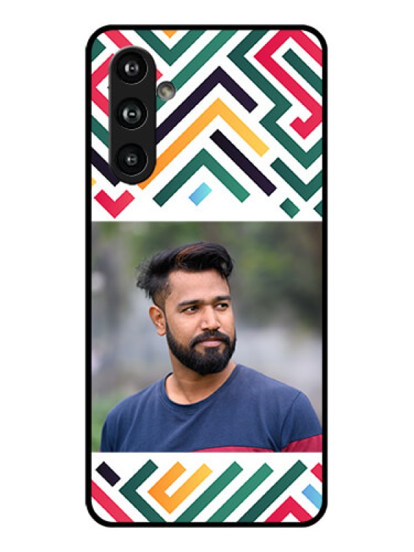 Custom Samsung Galaxy F54 5G Custom Glass Phone Case - Colorful Maze Pattern Design