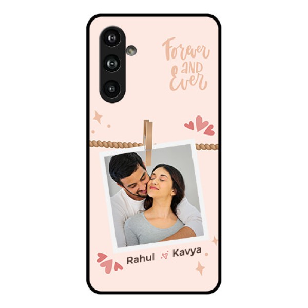 Samsung Galaxy F54 5G Custom Glass Phone Case - Forever And Ever Love Design Samsung Galaxy F54 5G Custom Glass Phone Case - Forever And Ever Love Design