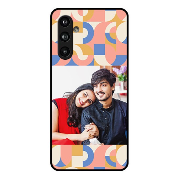 Samsung Galaxy F54 5G Custom Glass Phone Case - Semi - Circle Maze Pattern Design Samsung Galaxy F54 5G Custom Glass Phone Case - Semi - Circle Maze Pattern Design