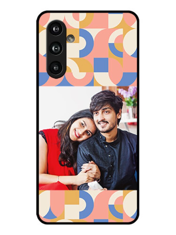 Custom Samsung Galaxy F54 5G Custom Glass Phone Case - Semi - Circle Maze Pattern Design