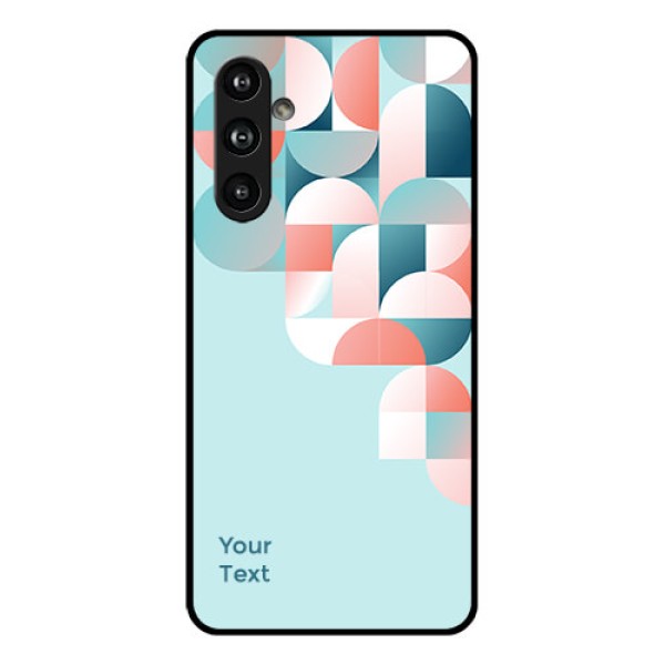 Samsung Galaxy F54 5G Custom Glass Phone Case - Stylish Semi - Circle Pattern Design