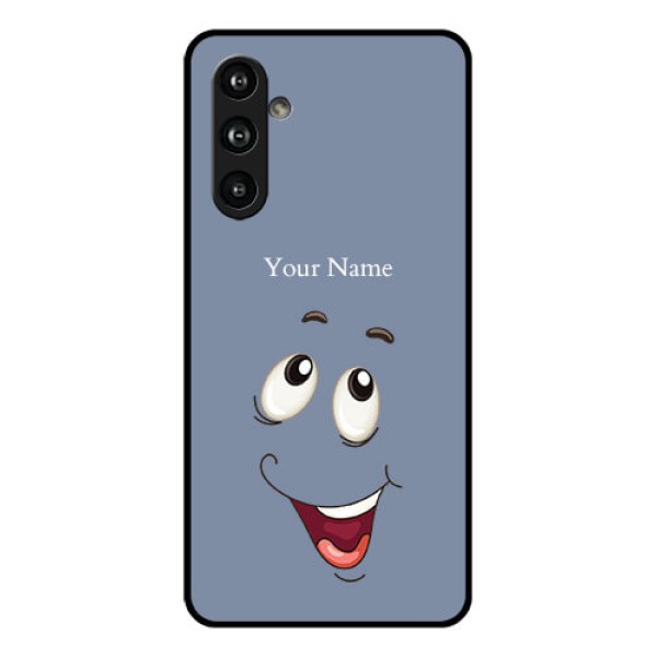 Samsung Galaxy F54 5G Custom Glass Phone Case - Laughing Cartoon Face Design