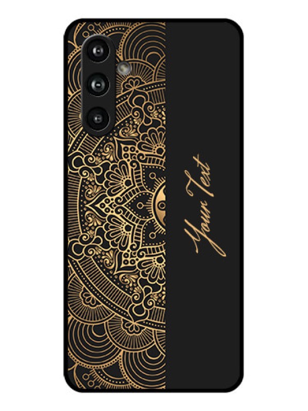 Custom Samsung Galaxy F54 5G Custom Glass Phone Case - Mandala Art With Custom Text Design