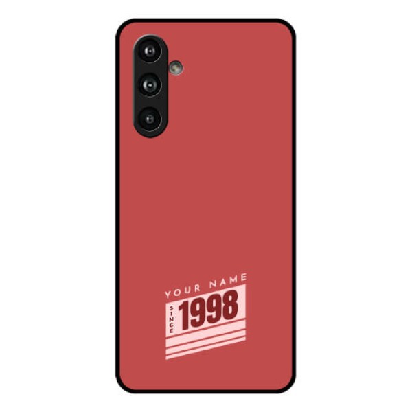 Samsung Galaxy F54 5G Custom Glass Phone Case - Red Custom Year Of Birth Design