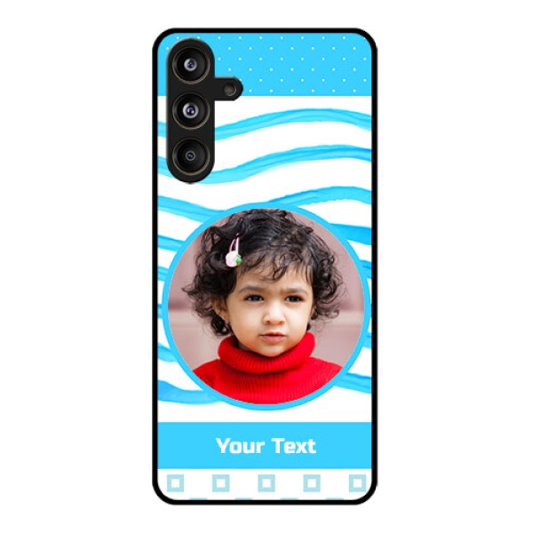 Samsung Galaxy F55 5G Custom Glass Phone CaseSimple Blue Case Design Samsung Galaxy F55 5G Custom Glass Phone CaseSimple Blue Case Design