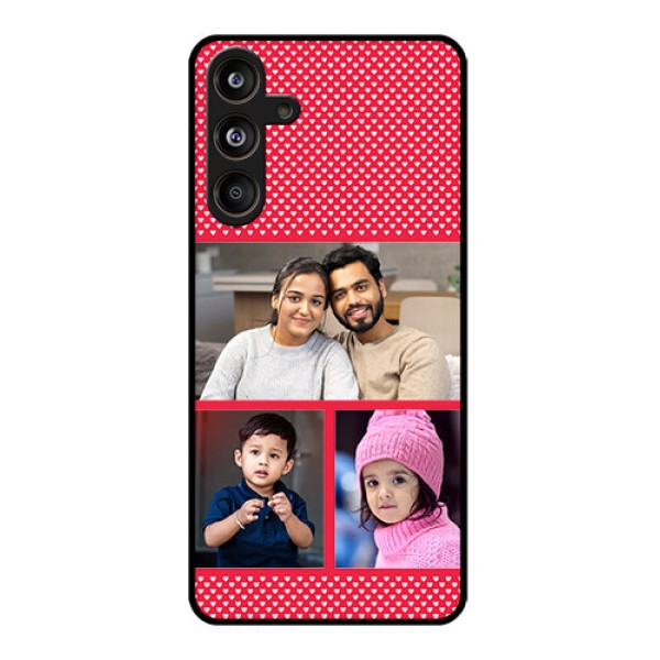 Samsung Galaxy F55 5G Custom Glass Phone CaseBulk Photo Upload Design