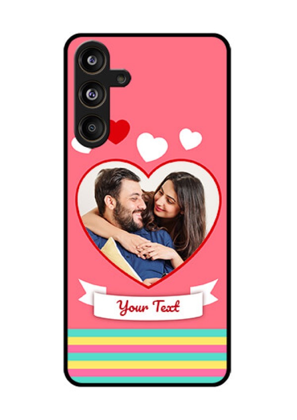 Samsung Galaxy F55 5G Custom Glass Phone CaseLove Shapes Doodle Design