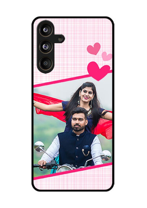 Samsung Galaxy F55 5G Custom Glass Phone CaseLove Shape Heart Design